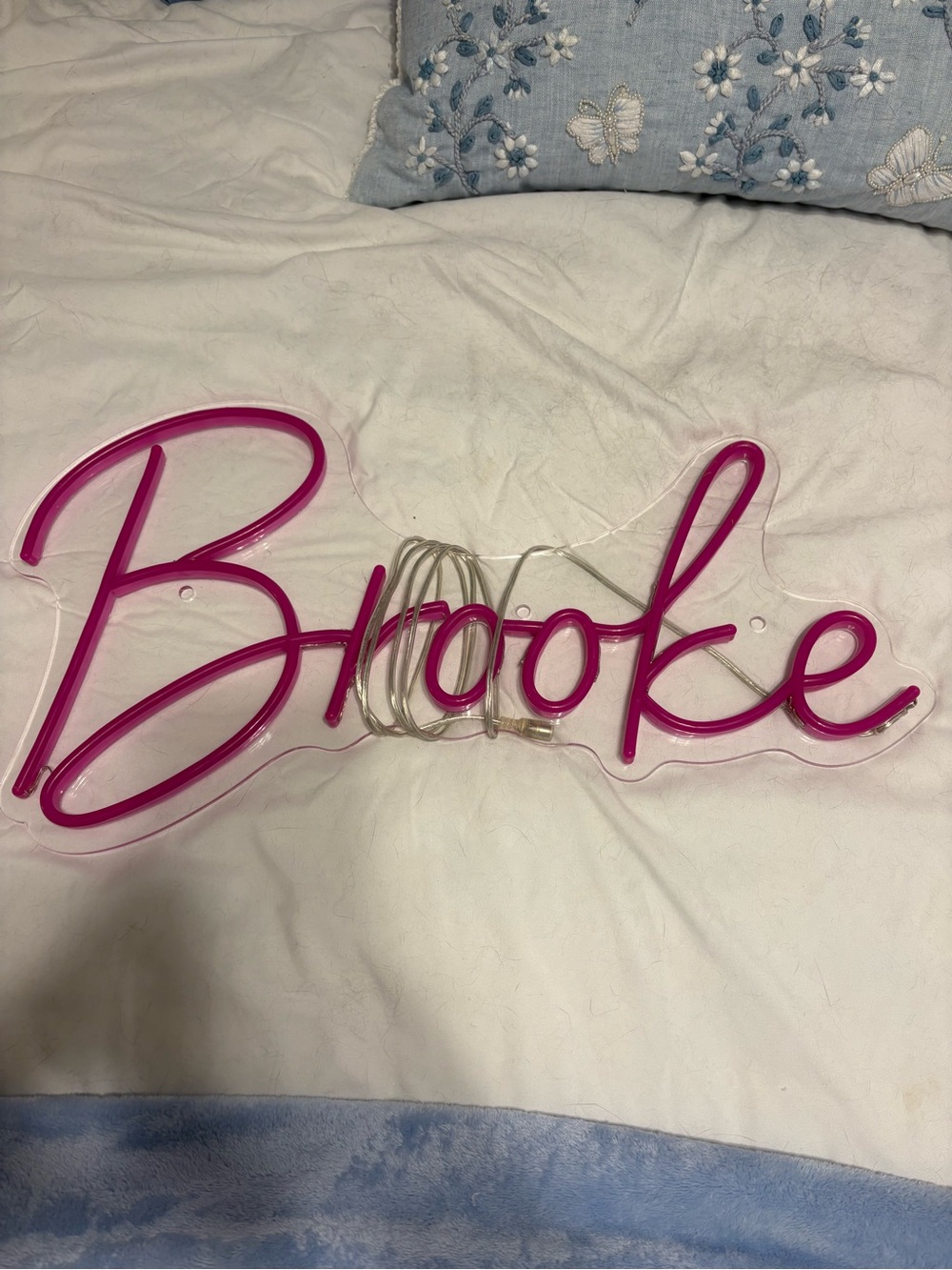 Personalized Pink Neon-Style Wall Sign - Home Wall Decor